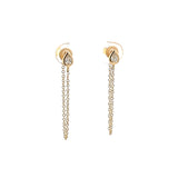 S 2721 - Aretes Diamantes Gota y Cadena