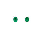 Par broqueles esmeralda oval EM 2.36 ct 1.60 g OB 18k