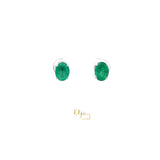 Par broqueles esmeralda oval EM 2.36 ct 1.60 g OB 18k