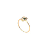 S 2870 - Anillo Jaguar Diamantes Pavé y Esmeraldas Round