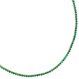 GS 564 - Gargantilla tennis esmeraldas round en uñas