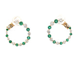 A 316 - Aretes circulares Esmeraldas y Diamantes