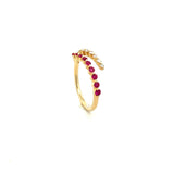AR 338 - Anillo Tú y Yo Rubíes y Diamantes