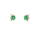 T 734 2831 - Piercing Esmeralda Oval y Diamantes
