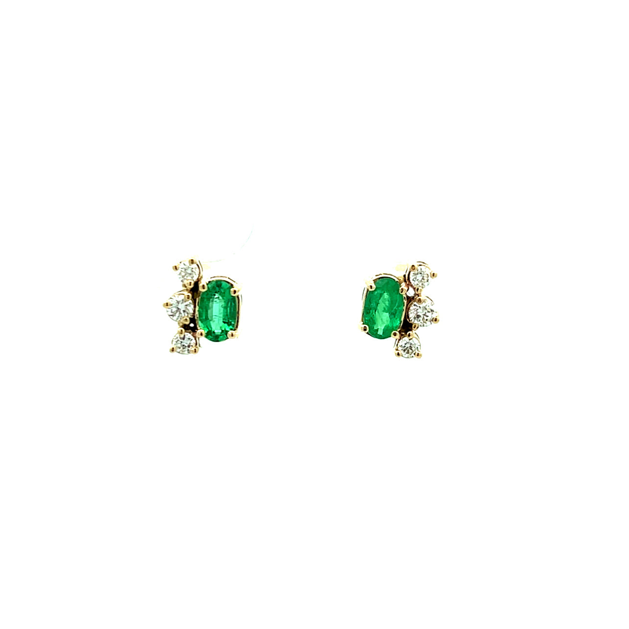 T 734 2831 - Piercing Esmeralda Oval y Diamantes