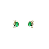 T 734 2831 - Piercing Esmeralda Oval y Diamantes