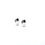 T 812 2994 - Broqueles Baby Zafiros y Perla