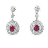 SG 221 - Aretes Cocktail Rubí Oval