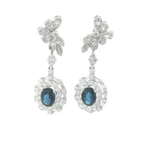 T 864 3283 - Aretes Cocktail Zafiros Ovales