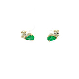 T 816 2849 - Aretes Climber Esmeralda Gota y Diamantes ovales
