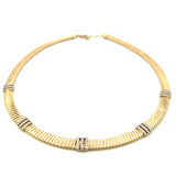 Z 96 - Gargantilla Omega con Estaciones de Diamantes en Pavé