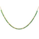 S 3277 - Gargantilla tennis 1/4 esmeraldas y diamantes