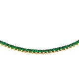 GS 564 - Gargantilla tennis esmeraldas round en uñas
