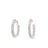 S 3164 - Arracadas Diamantes Frente y Reverso