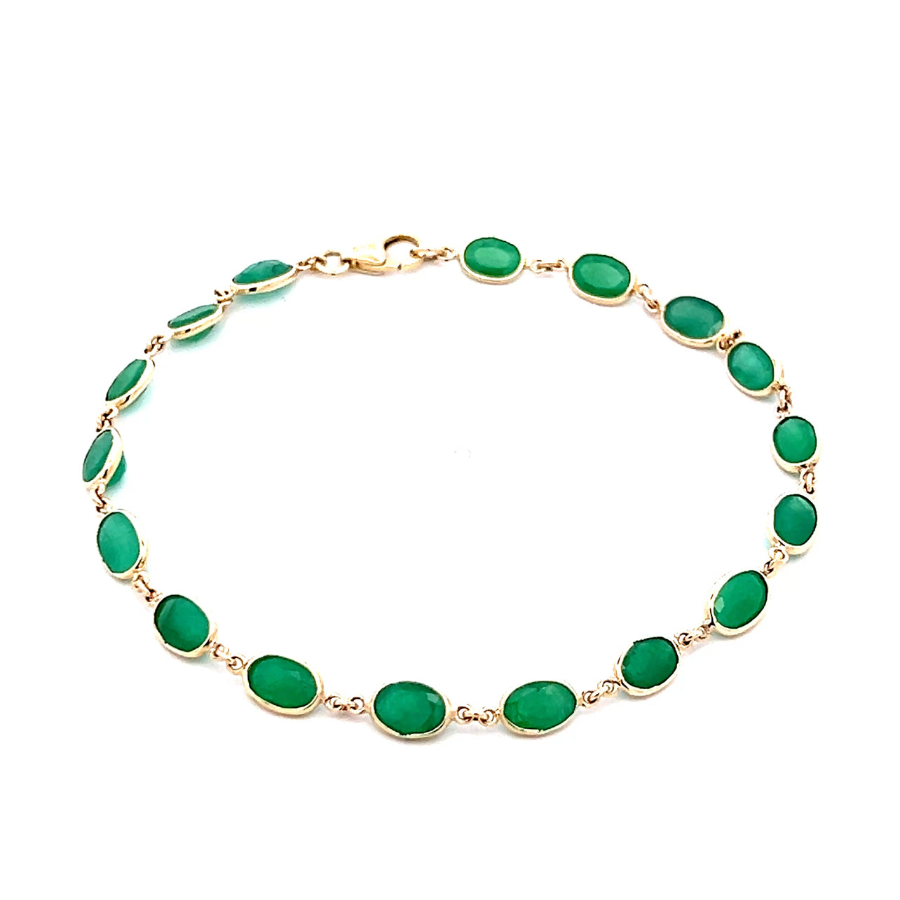 GS 562 - Brazalete Esmeraldas Ovales en Bisel