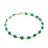 GS 562 - Brazalete Esmeraldas Ovales en Bisel