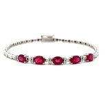 Z 88 - Brazalete rubíes ovales con diamantes round