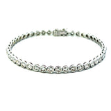 S 3068 - Pulsera Diamantes Round en Bisel