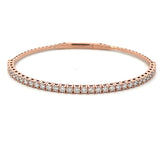 D 625 - Brazalete Tennis Semirrígido Flexible de Diamantes Round