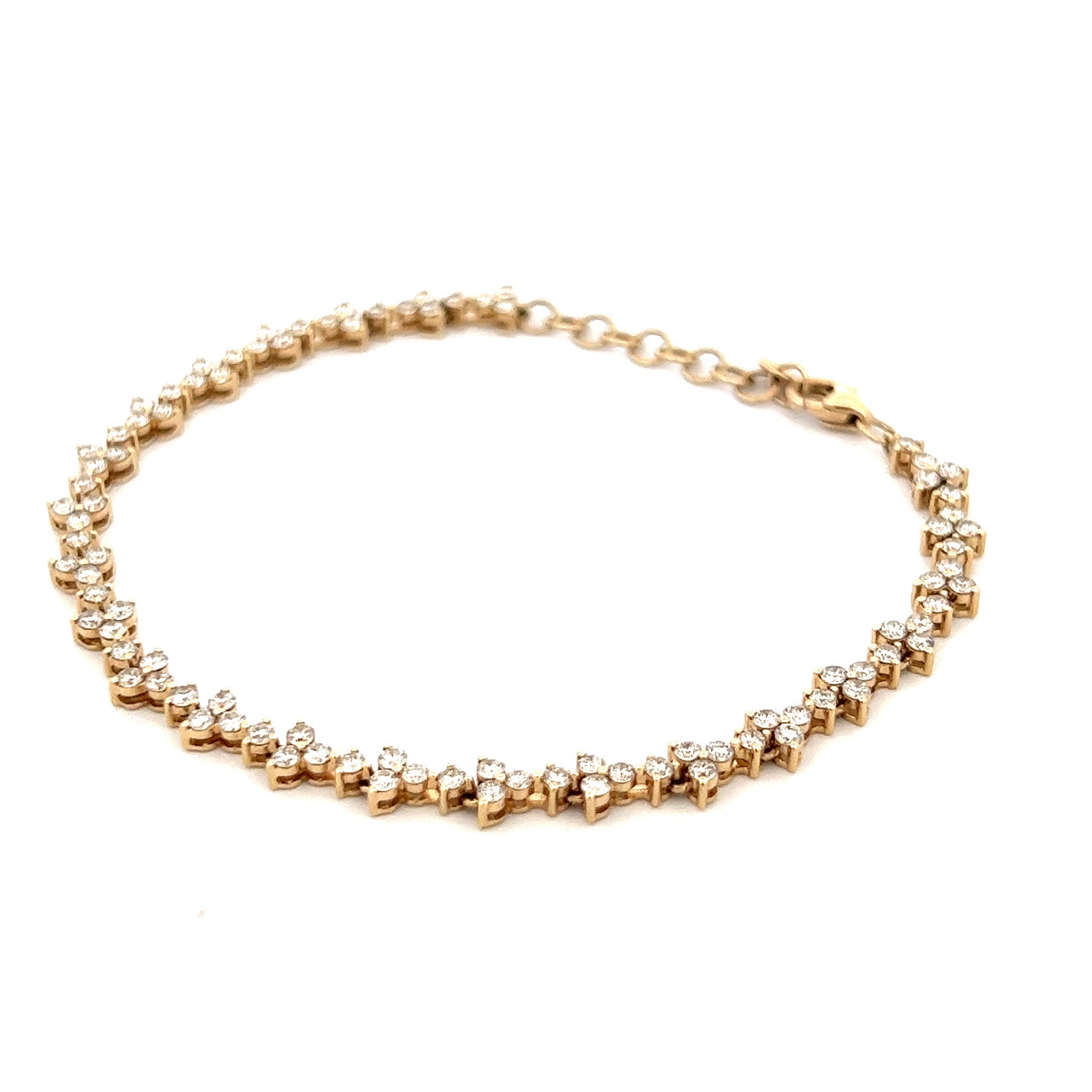S 2403 - Pulsera tríadas de diamantes