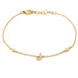 S 2738 - Pulsera Letra J Diamantes