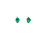 Par broqueles esmeralda oval EM 2.36 ct 1.60 g OB 18k