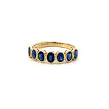 S 2502 - Anillo Zafiros Ovales en Bisel