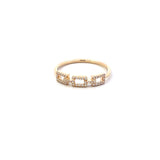 S 2912 - Anillo Geométrico de Marcos de Diamantes