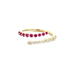 AR 338 - Anillo Tú y Yo Rubíes y Diamantes
