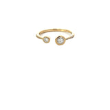 AR 337 - Anillo Encontrado Diamantes Round en Bisel