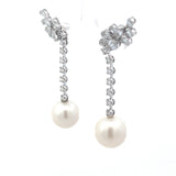 T 887 3442 - Aretes Largos Calabazo y Diamantes