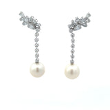 T 887 3442 - Aretes Largos Calabazo y Diamantes