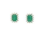 GS 580 - Aretes Clásicos Esmeraldas y Diamantes