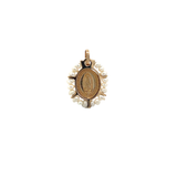 C  1547 - Medalla Oval Virgen Bisel Perlas