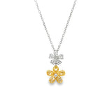 Pendant flores diamantes