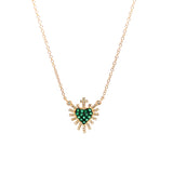 Pendant Sagrado Corazón esmeraldas