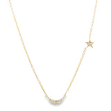 Collar luna estrella diamantes