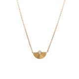 Pendant media luna diamante