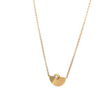 Pendant media luna diamante