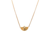 Pendant media luna diamante