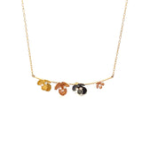Collar barra de flores con diamantes