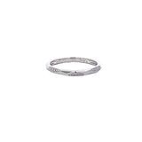 Anillo Liso Vetas De Diamantes