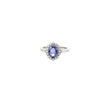 T 5631 - Anillo Tanzanita Oval y Diamantes