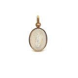 C 1128 - Medalla Oval Virgen Madre Perla con Bisel