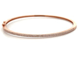 S 2768 - Brazalete Rígido Diamantes Pavé Oro Rosa