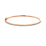 S 2229 - Aro Rígido Diamantes Oro Rosa