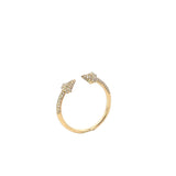 S 2871 - Anillo de Puntas Encontradas Con Diamantes Pavé