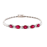 Z 88 - Brazalete rubíes ovales con diamantes round