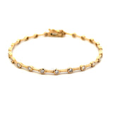 Z 90 - Pulsera de Barritas Articuladas con Diamantes en Bisel