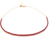AR 149 - Gargantilla tennis rubies  ajustable
